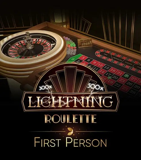 First Person Lightning Roulette game by Evolution – logo hosted on Boomerang Casino
