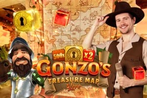 Gonzo's Treasure Map slot icon by Evolution, available at Boomerang Casino