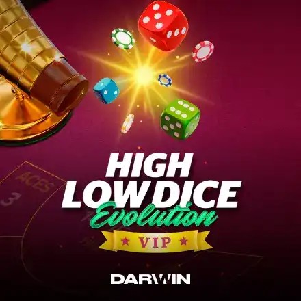 High Low Dice Evolution VIP by Darwin Gaming, showcased at boomerangcasino-gr.com.gr – game logo