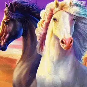 Mustang Gold Megaways slot logo by Pragmatic Play at Boomerang Casino