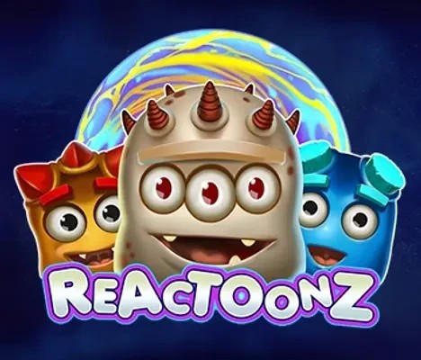Reactoonz logo by Play'n GO at Boomerang Casino
